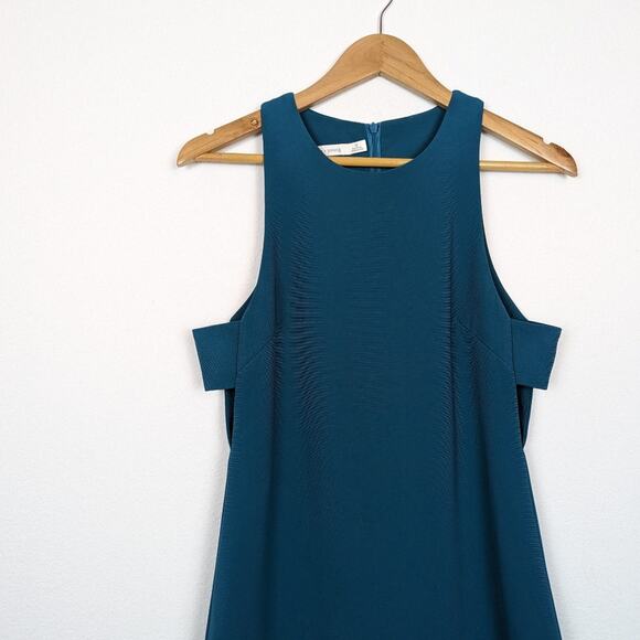 Bishop + Young Kate Teal Side Cut Out Sleeveless Sheath Dress - Picture 4 of 8